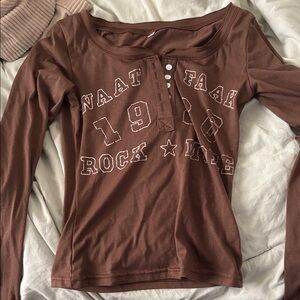 Cider Brown Long Sleeve Tee